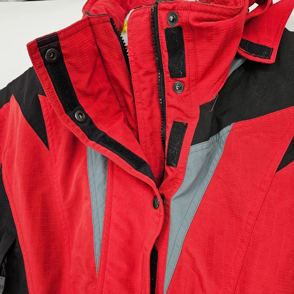 Vintage The North Face Jacket Womens Sz‎ 12 Extreme Light Full Zip Hooded Red